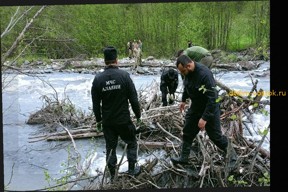 Масштабные поиски женщины, упавшей в реку Большая Лиахви в Южной Осетии